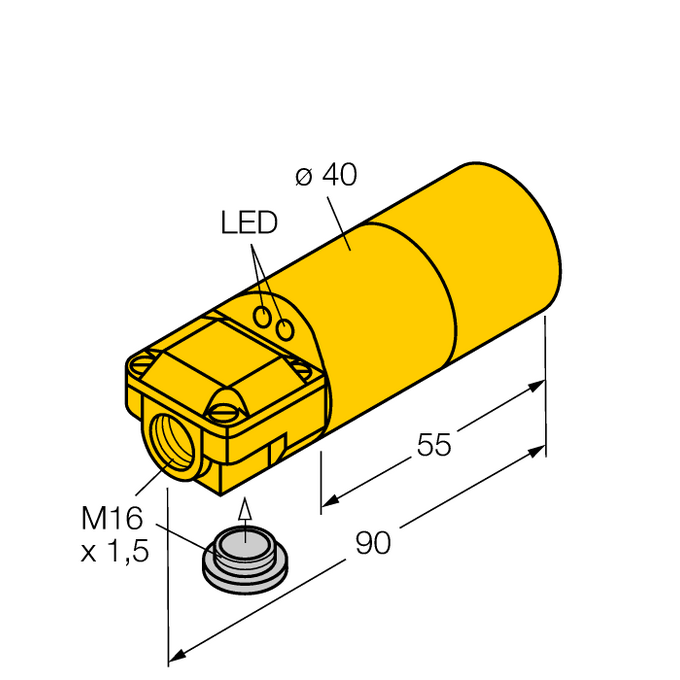 Czujnik indukcyjny M30 Ni30-K40SR-VP4X2
