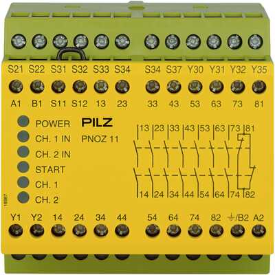 Przekaźnik bezpieczeństwa PNOZ 11 110-120VAC 24VDC 7n/o 1n/c
