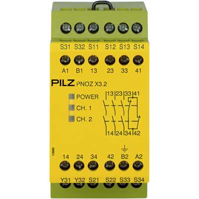Przekaźnik bezpieczeństwa PNOZ X3.2 230VAC 24VDC 3n/o 1n/c 1so