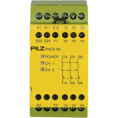 Przekaźnik bezpieczeństwa PNOZ X6 24VAC 24VDC 3n/o