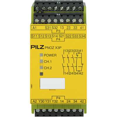 Przekaźnik bezpieczeństwa PNOZ X3P 24VDC 24VAC 3n/o 1n/c 1so