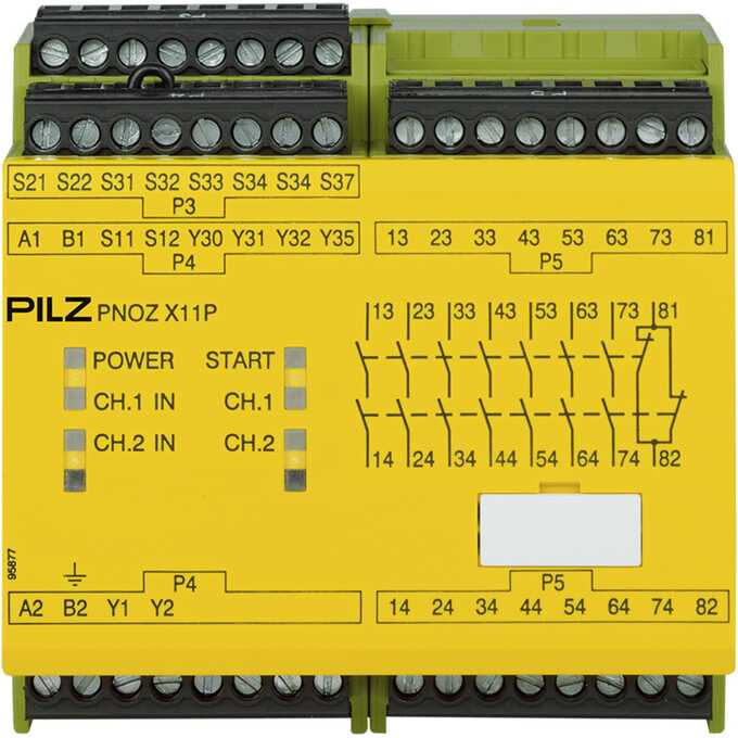 Przekaźnik bezpieczeństwa PNOZ X11P 110-120VAC 24VDC 7n/o 1n/c 2so