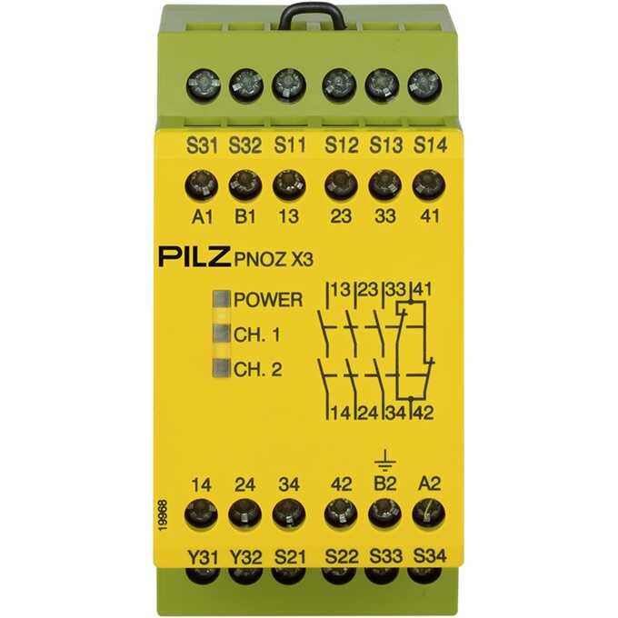 Przekaźnik bezpieczeństwa PNOZ X3 24VAC 24VDC 3n/o 1n/c 1so