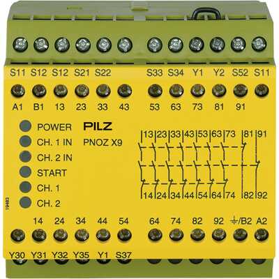 Przekaźnik bezpieczeństwa PNOZ X9 100-120VAC 24VDC 7n/o 2n/c 2so
