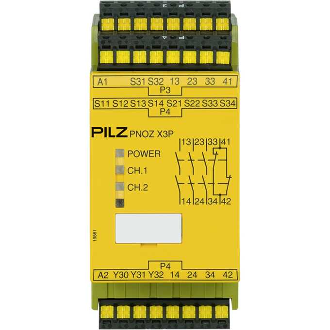 Przekaźnik bezpieczeństwa PNOZ X3P C 24VDC 24VAC 3n/o 1n/c 1so