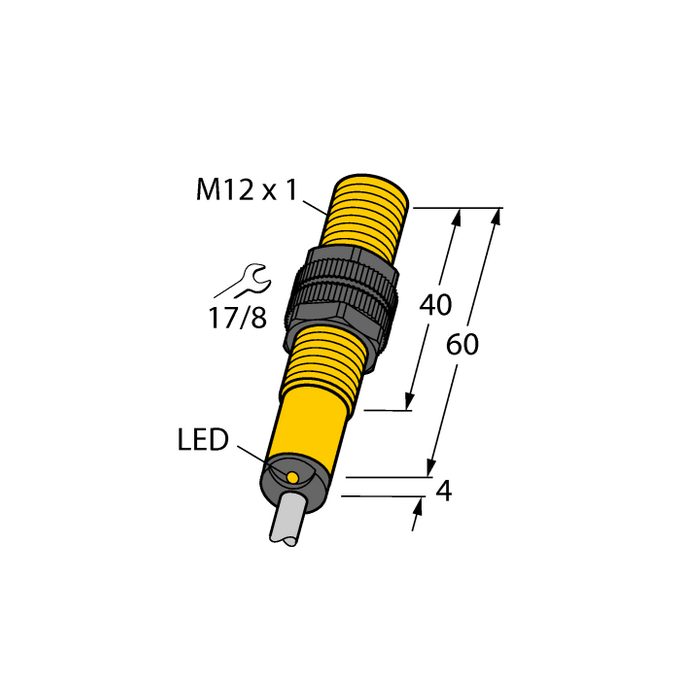 Czujnik indukcyjny M12 NI4-S12-AP6X