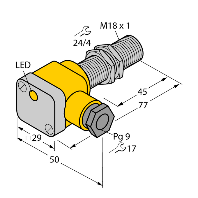 Czujnik indukcyjny M18 BI5-G18SK-AN6X