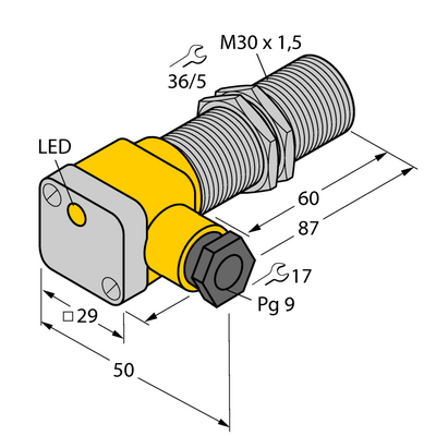 Czujnik indukcyjny M30 BI10-G30SK-AP6X