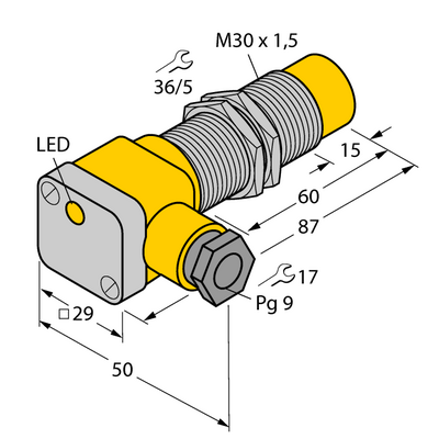 Czujnik indukcyjny M30 NI15-G30SK-AP6X