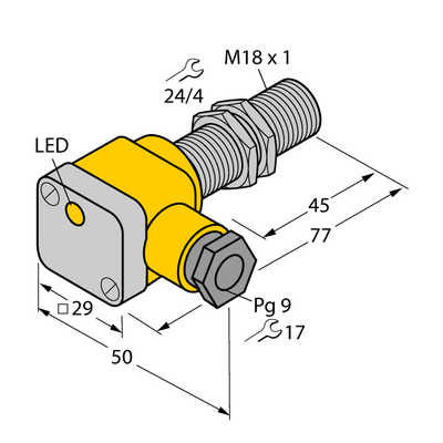 Czujnik indukcyjny M18 BI5-G18SK-AN6X
