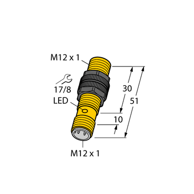Czujnik indukcyjny M12 NI4-S12-AP6X-H1141