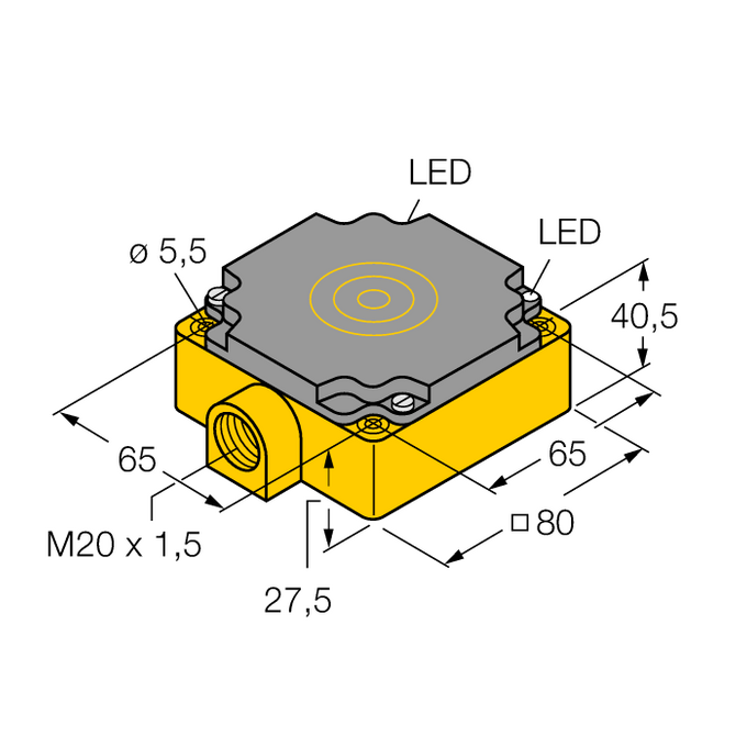 Czujnik indukcyjny NI75U-CP80-VP4X2, Turck 1540800