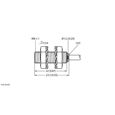 Czujnik indukcyjny M8 BI2-EG08K-AP6X