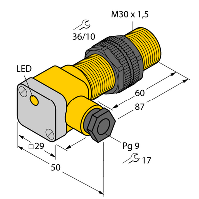 Czujnik indukcyjny M30 BI10-P30SK-AP6X