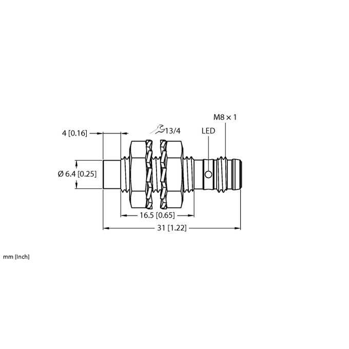 Czujnik indukcyjny M8 NI3-EG08K-AP6X-V1131