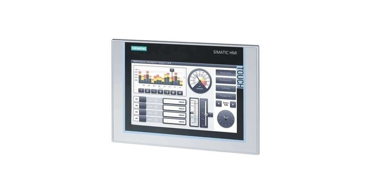Siemens SIMATIC HMI TP900 Comfort – 9" Panel, PROFINET, MPI/DP, 12 MB Speicher, Für WinCC V11