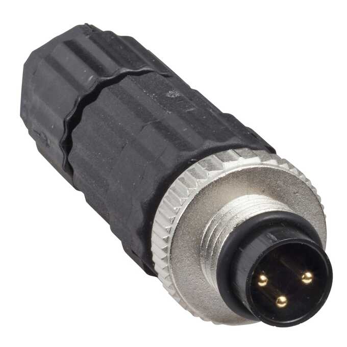 Złącze męskie M8 proste 3-pinowe XZCC8MDM30V