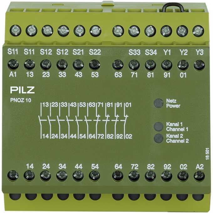 Przekaźnik bezpieczeństwa PNOZ 10 230-240VAC 6n/o 4n/c