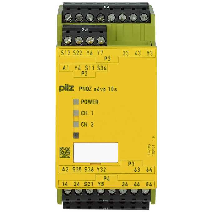 PNOZ e6vp 24VDC 4n/o 1so 1so t