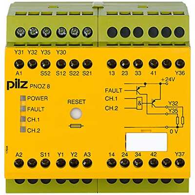 PNOZ 8 24VDC 3n/o 1n/c 2so