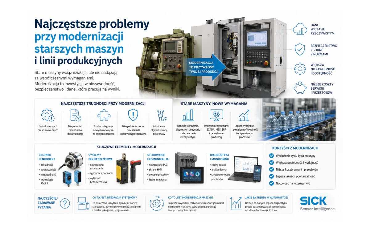 Najczęstsze problemy przy modernizacji starszych maszyn i linii produkcyjnych