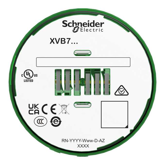 Moduł świetlny sygnalizatora zielony XVB7C63