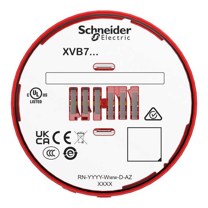 Moduł świetlny sygnalizatora czerwony XVB7C54