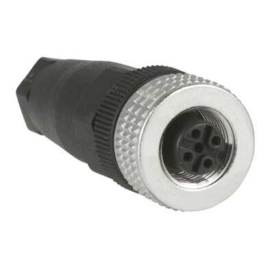 Złącze żeńskie M12 proste 4-pinowe XZCC12FDM40B