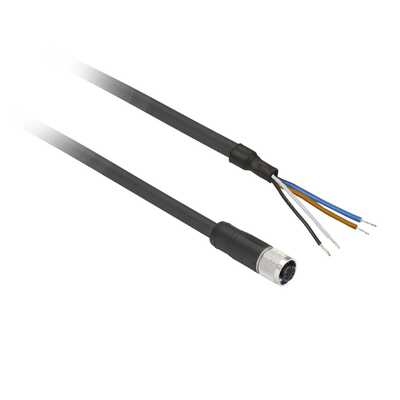 Złącze żeńskie M12 proste 4-pinowe przewód 5m XZCP1141L5