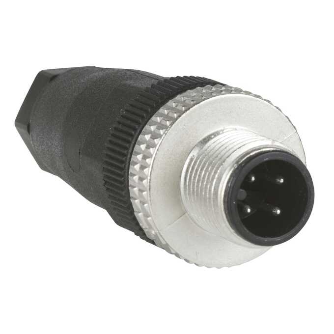 Złącze męskie M12 proste 4-pinowe XZCC12MDM40B