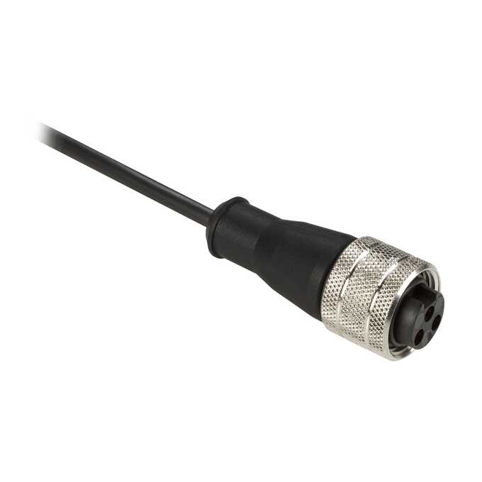 Złącze żeńskie 1/2” proste 3-pinowe przewód 2m XZCP1865L2