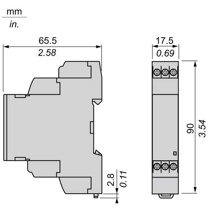 Przekaźnik kontroli fazy 1 C/O 183/528V AC 5A RM17TG00