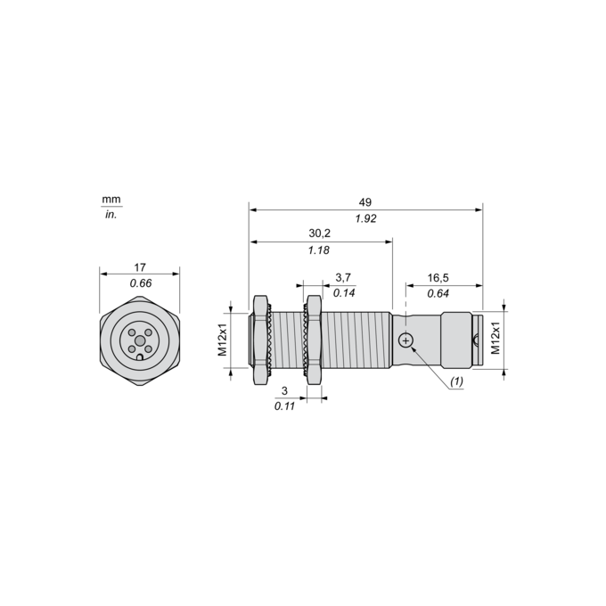Czujnik indukcyjny M12 XS112B3PAM12