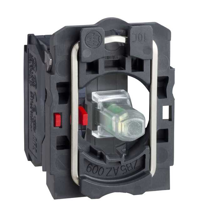 Korpus przycisku z LED czerwonym i stykiem 1 NC ZB5AW0B42