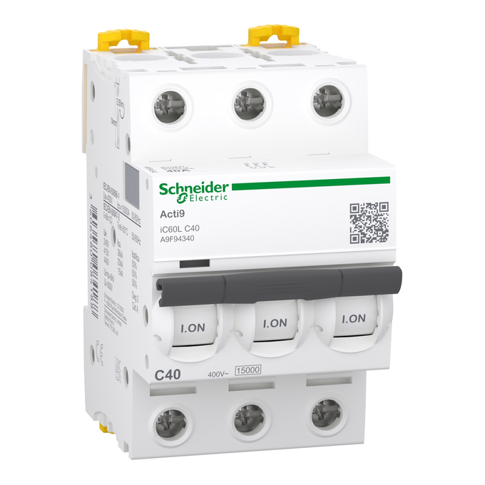 Wyłącznik nadprądowy iC60L-C40-3 C 40A 3-biegunowy A9F94340