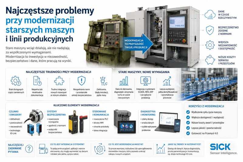 Najczęstsze problemy przy modernizacji starszych maszyn i linii produkcyjnych