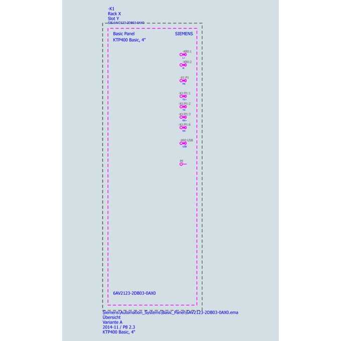 Panel KTP400 6AV2123-2DB03-0AX0
