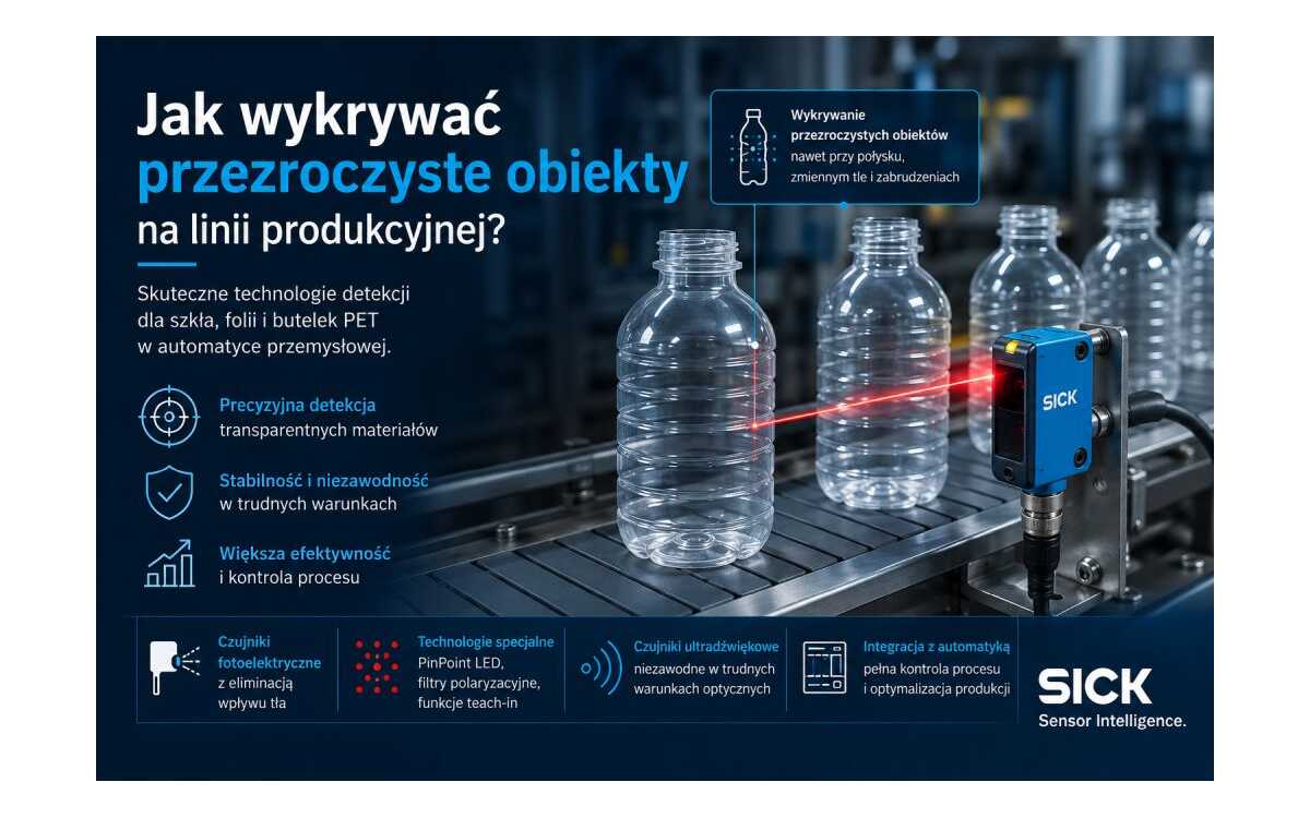 Jak wykrywać przezroczyste obiekty na linii produkcyjnej?
